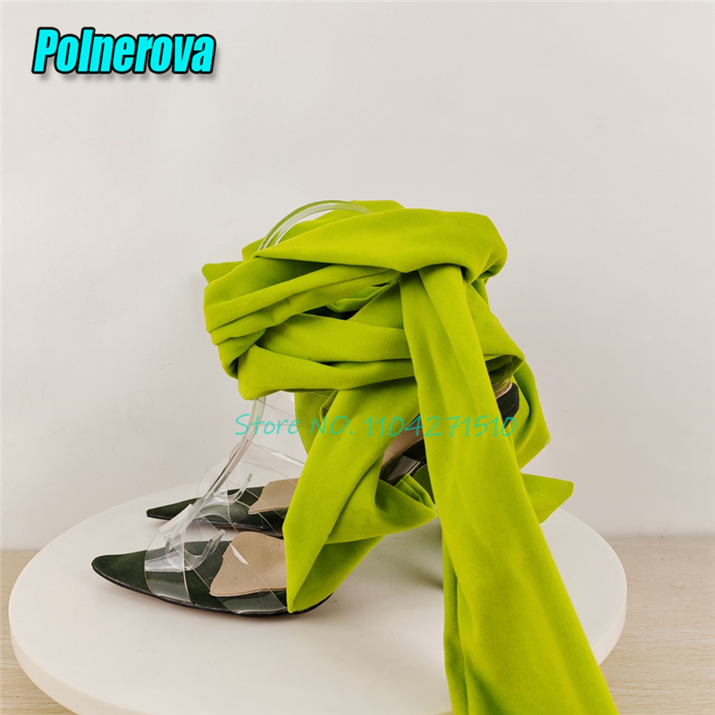 Green Ankle Wrapped High Heels - đánh giá và giá Crossfit Ladies